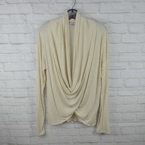 $10 Deal! Calypso - cream deep V long sleeve
